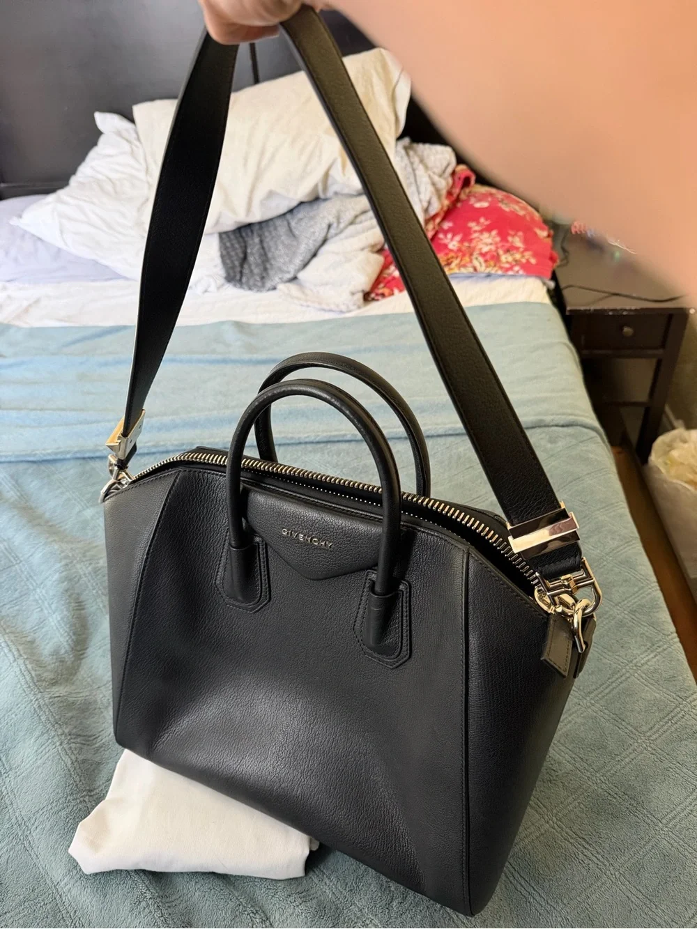 Givenchy Black Leather Satchel with Top Handles